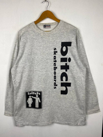 Pre-owned Archival Clothing X Vintage Bitch Skateboards Sweatshirt Nice Design In Soft Grey