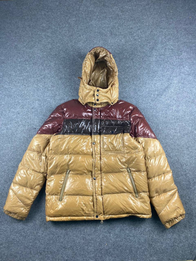 Pre-owned Archival Clothing X Avant Garde S Glitter Puffer Jacket Moncler Inspired In Brown