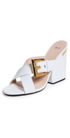 N°21 BUCKLE MULES WHITE