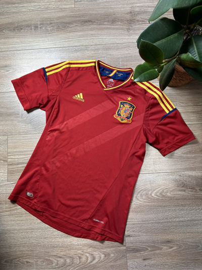 Pre-owned Adidas X Fifa World Cup Spain Team Jersey Home Football Soccer Shirt 2012-13 Adidas In Red