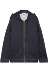 MARNI OVERSIZED COTTON-BLEND JERSEY HOODED TOP