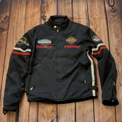 Pre-owned Moto X Racing Vintage Southpole Racing Nascar Jacket Y2k Bombers In Black