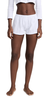 Coucou The Shorts: Pointelle White In White