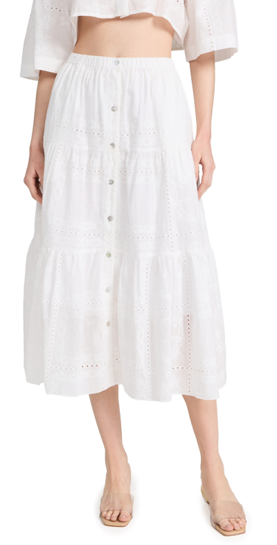 Charina Sarte Maria Midi Skirt White L