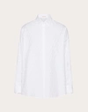 Valentino Cotton Poplin Shirt With Toile Iconographe Pattern In ホワイト