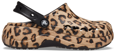 Crocs | Women | Baya Platform Animal Print | Clogs | Black / Multi | 9 In Black/multi