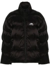 Balenciaga 3b Sports Icon Down Padded Jacket In Black