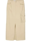 Filippa K Sourced Crepe Cargo Skirt In Beige