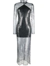 Taller Marmo Silver Sequin-embellished Maxi Dress In Silver