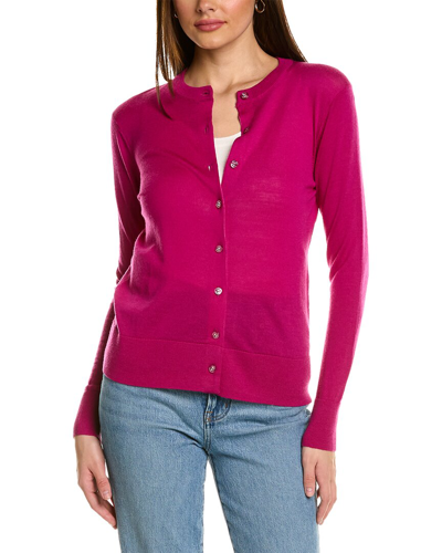 Brooks Brothers Wool Cardigan In Pink