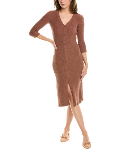 Saltwater Luxe V-neck Sweaterdress In Brown