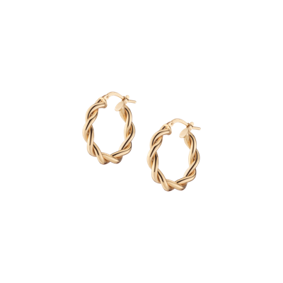 Aurate New York Bold Twisted Hoop Earrings (22mm) In Yellow