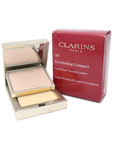 Clarins 0.3oz 107 Beige Everlasting Compact Long In White