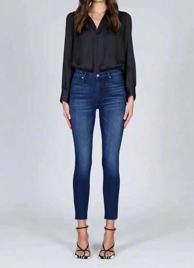 Black Orchid Carmen High Rise Ankle Fray Jeans In What I Like About You In Blue