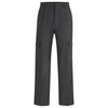 Hugo Boss Suit Pants In Melange Stretch-wool Flannel In Grey