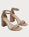 Sam Edelman Daniella Block Heel Sandal In Oatmeal Suede In Multi