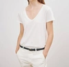 NILI LOTAN CAROL V-NECK TEE IN WHITE