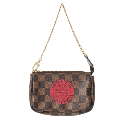 Pre-owned Louis Vuitton Mini Pochette Accessoires Canvas Clutch Bag () In Brown