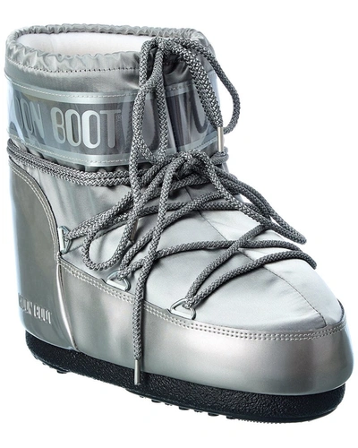Moon Boot Icon Low Glance Boot In Silver