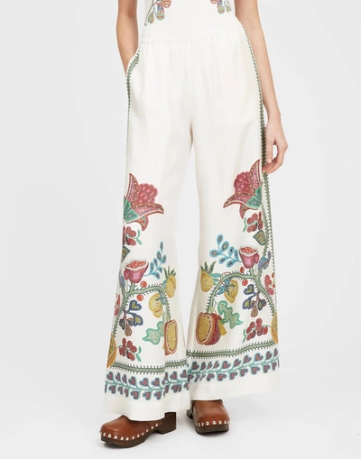 La Doublej Placee Iconic Palazzo Trousers In Multi