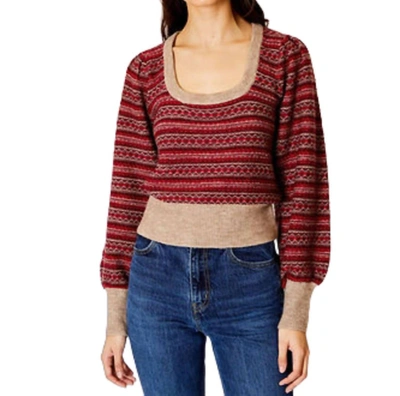 Dh New York Women's Amara Stripe Sweater In Red