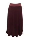 Hard Tail Forever Ribbed Full Skirt In Bordeaux In Blue
