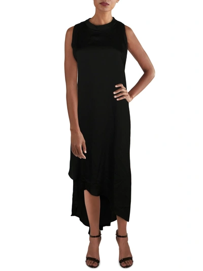 Bcbgmaxazria Womens Asymmetric Sleeveless Cocktail Dress In Black