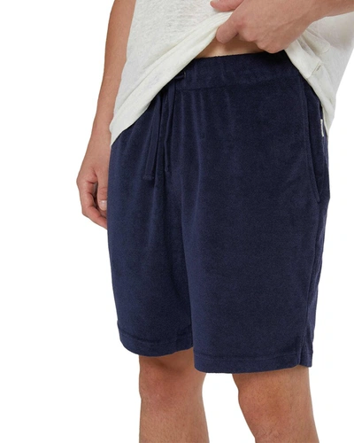 Onia Towel Terry Pull-on Short In Blue