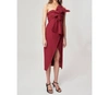 C/meo Collective Each Other Midi Dress In Red In Red