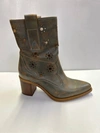 Casta Tonya Heeled Boots In Petrol In Multi