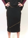 Mikah Etsu Skirt In Black/gold In Black