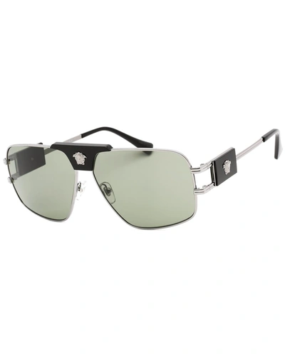 Versace Men's Ve2251 63mm Sunglasses In Silver