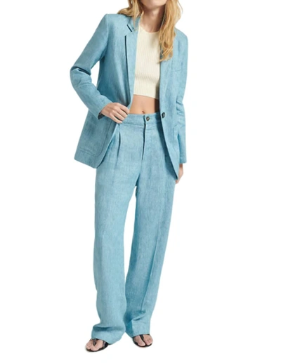 Vanessabruno Silver Pant In Blue