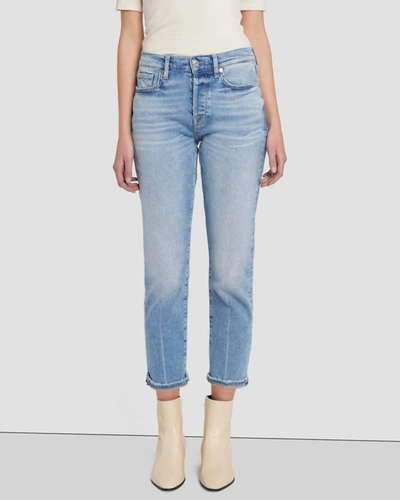 7 For All Mankind Josefina High Rise Crop Slim Jeans In Must In Multi