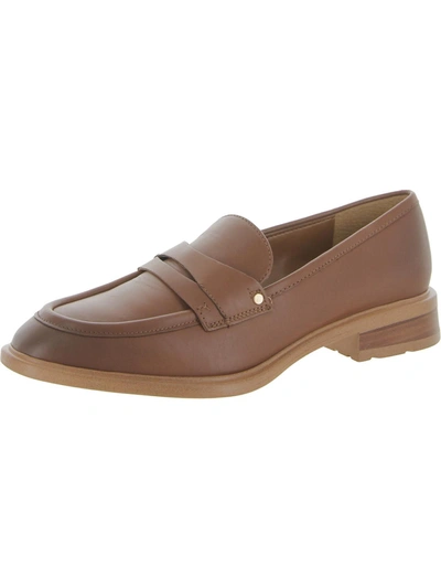 Franco Sarto Edith 2 Womens Leather Slip On Loafers In Brown