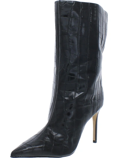 Schutz Mary Womens Pointed Toes Half Calf Knee-high Boots In Black