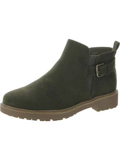 Esprit Sienna Womens Faux Suede Ankle Booties In Green