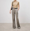 Nili Lotan Flavie Cotton Linen Wide-leg Pants In Grey