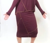 Mikah Etsu Skirt In Wine/gold In Multi