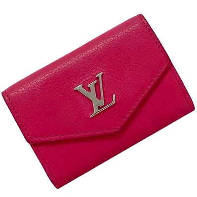 Pre-owned Louis Vuitton Lockmini Leather Wallet () In Pink