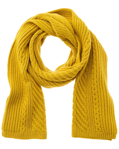 Theory Cellan Wool Scarf In Yellow
