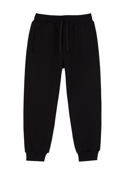Dolce & Gabbana Kids Logo Cotton Sweatpants (3-6 Years) In Black