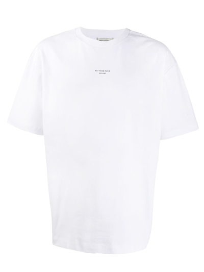 Drôle De Monsieur Le T-shirt Classique Cotton In White