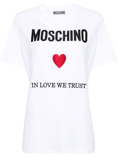 Moschino Cotton T-shirt In White