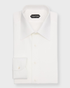 Tom Ford Men's Cocktail Voile Slim-fit Cotton Dress Shirt In White