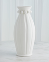 Global Views Matte Tall Pearl Vase In White
