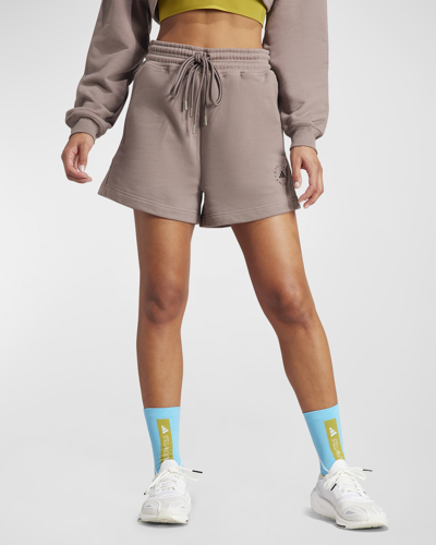 Adidas By Stella Mccartney Truecasuals棉质毛巾布短裤 In Tecear