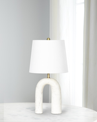 Regina Andrew Slinky Marble Table Lamp In White