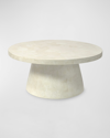 Palecek Foley Stone Outdoor Coffee Table In Neutral