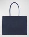 Furla Opportunity Logo Leather Tote Bag In Mediterraneonero